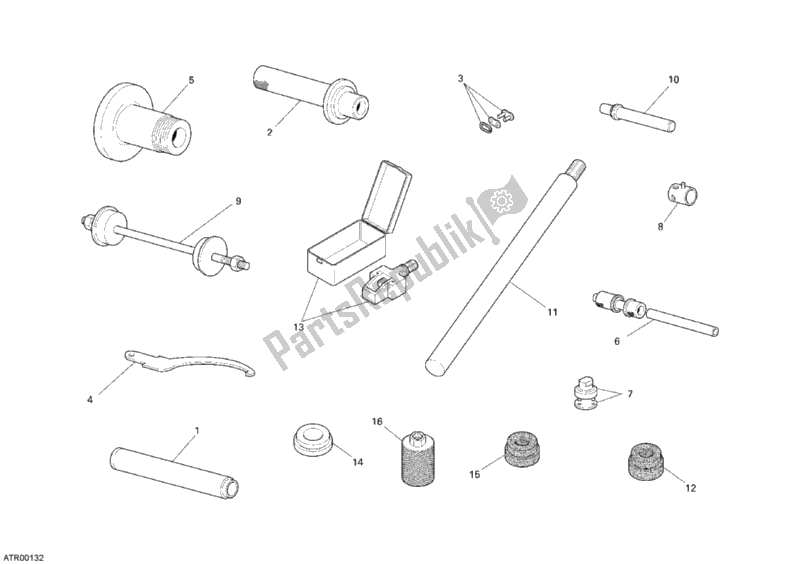 All parts for the Workshop Service Tools, Frame of the Ducati Multistrada 1100 S USA 2007 All parts for the Workshop Service Tools, Frame of the Ducati Multistrada 1100 S USA 2007